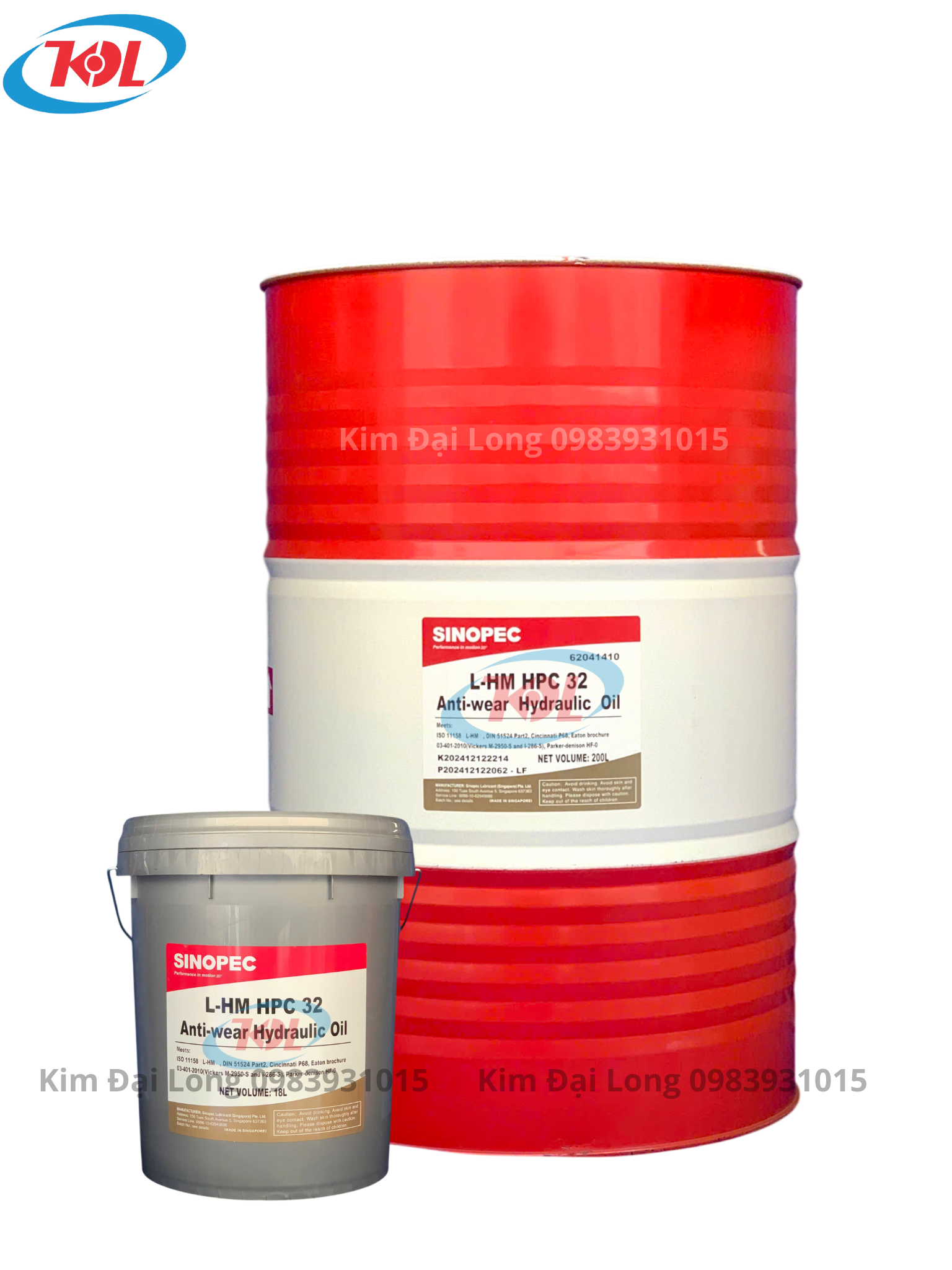 Dầu thuỷ lực SINOPEC L-HM HPC 32/46/68